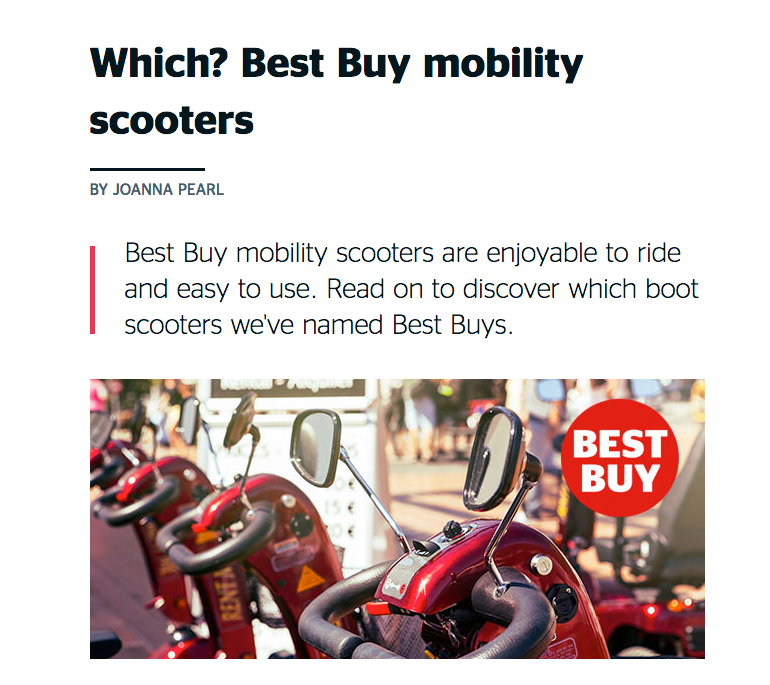 Which? Guide to Mobility Scooters